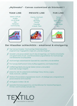 Textilo MySneaka - mit eigenem Motiv bedruckt
